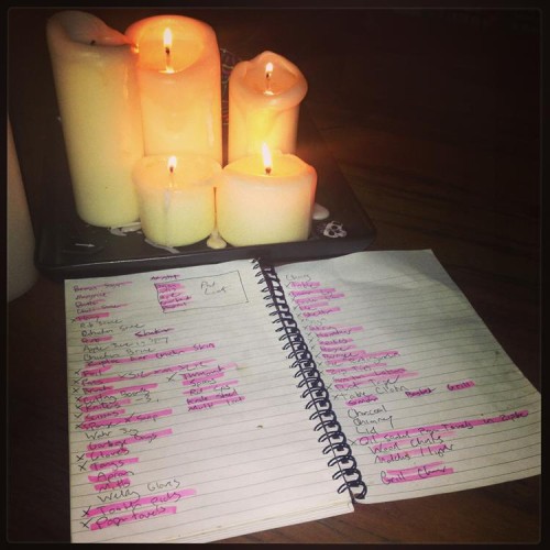 Packing and planning by candlelight